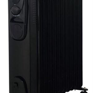 Alva 11 Fin Oil Filled Heater Glossy Black