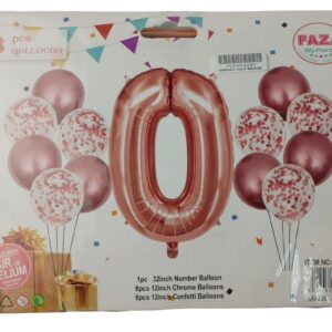 Casey 13pc Rose Gold and White Balloon Set Nr.0