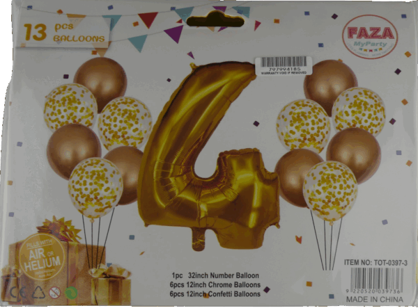 Casey 13pc Gold and White Balloon Set Nr.4