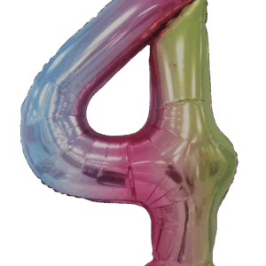 Casey 102cm Rainbow Balloon Number 4