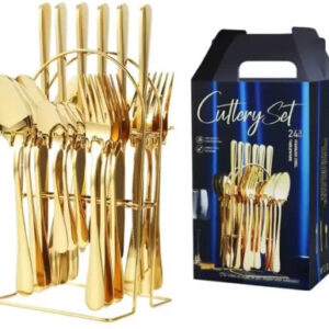 Casey Everyealth Gold Stainless Steel Cutlery 24