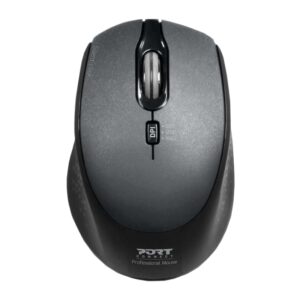 Port Connect Silent 1600DPI 3 Button Wireless Mouse - Black