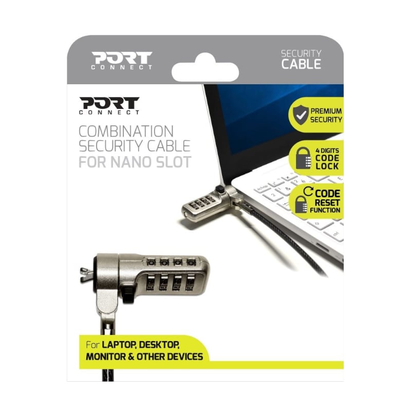 Port Connect Nano Slot Security Combination Cable - Image 3