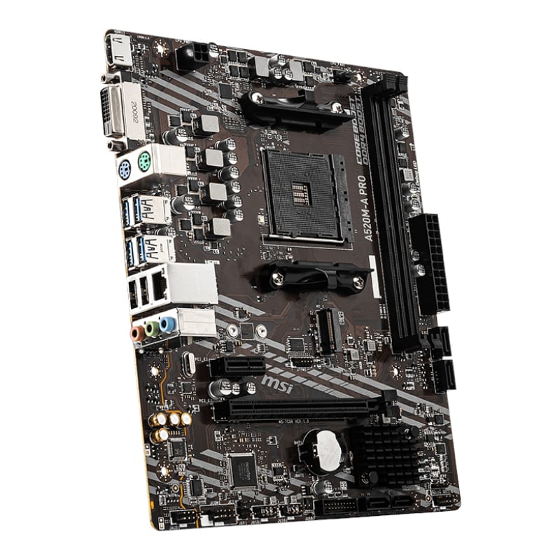 MSI A520M-A PRO AM4 AMD MATX Gaming Motherboard - Image 3