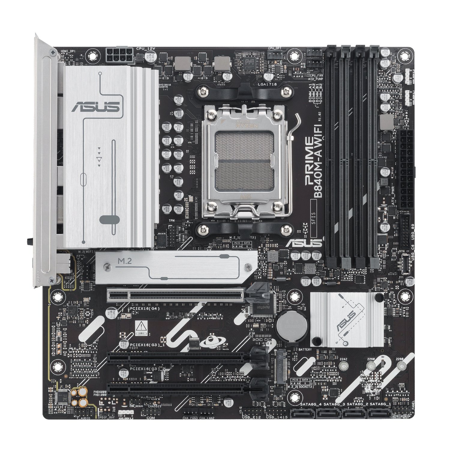 Asus PRIME B840M-A WIFI M-ATX Gaming Motherboard - Image 2