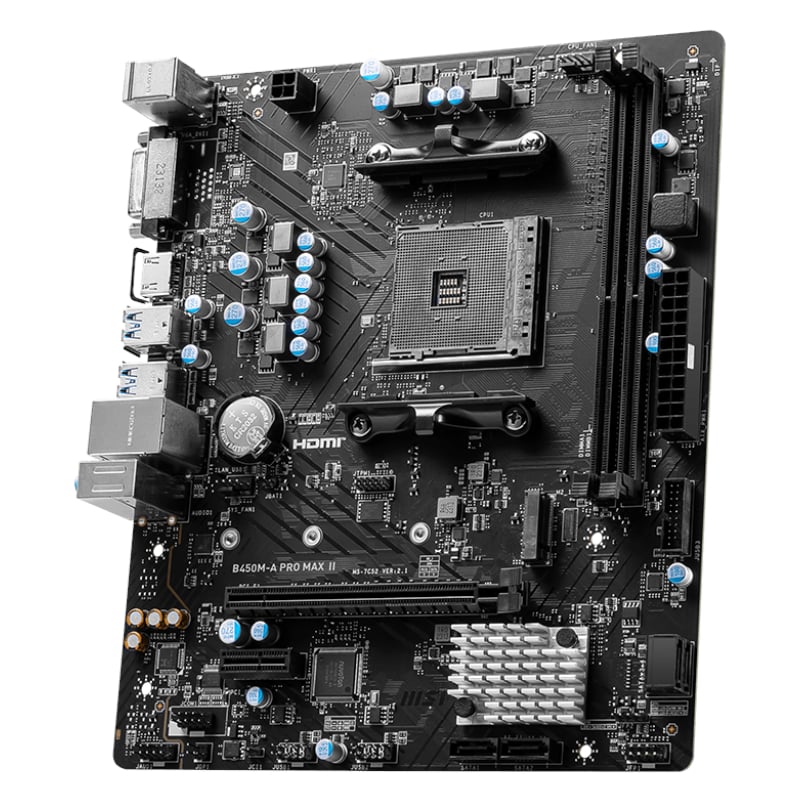MSI B450M-APRO MAX II AMD AM4 MATX Gaming Motherboard - Image 3