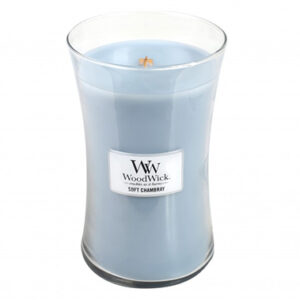 Woodwick Soft Chambray Large Candle Jar