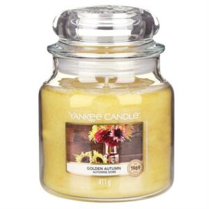 Yankee Candle Golden Autumn Medium Jar Retail Box No