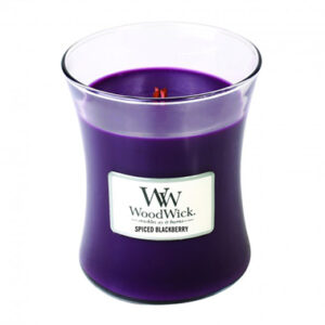 Woodwick Spiced Blackberry Candle Medium jar Retail Box No warranty