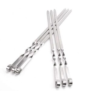 Casey 6 Piece Stainless Steel 45cm Length BBQ Kebab Skewers
