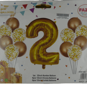 Casey 13pc Gold and White Balloon Set Nr 2