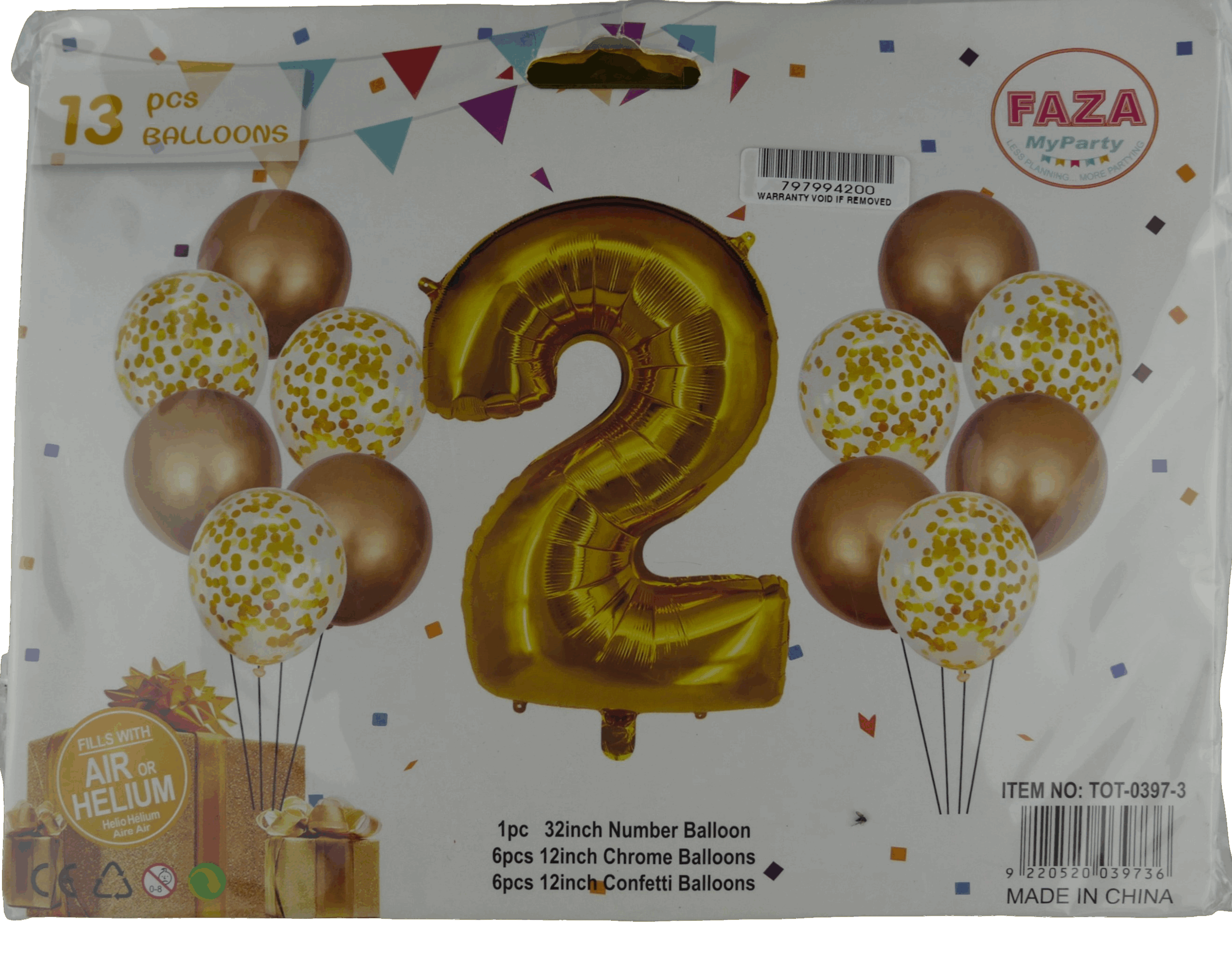 Casey 13pc Gold and White Balloon Set Nr 2