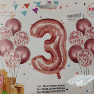 Casey 13pc Rose Gold and White Balloon Set Nr 3