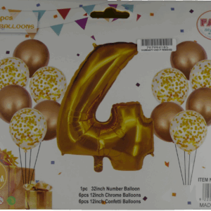 Casey 13pc Gold and White Balloon Set Nr 4