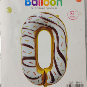 Casey 102cm Donut Balloon Number 0