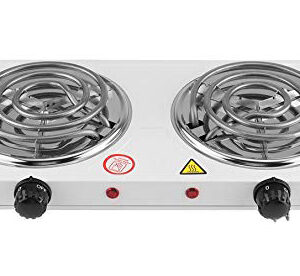 Casey Koala Electric 2 Hot Plate Spiral Stove Colour: White
