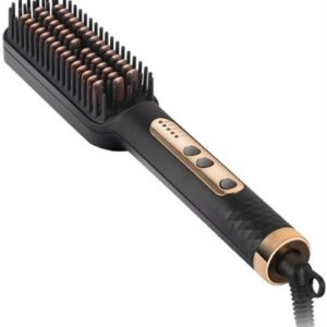 Sokany Hair Straightener Brush Grey and Rose Gold