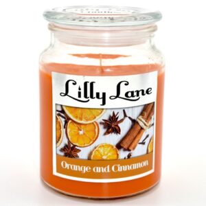 Lilly Lane Orange and Cinnamon Scented Candle Large Lidded