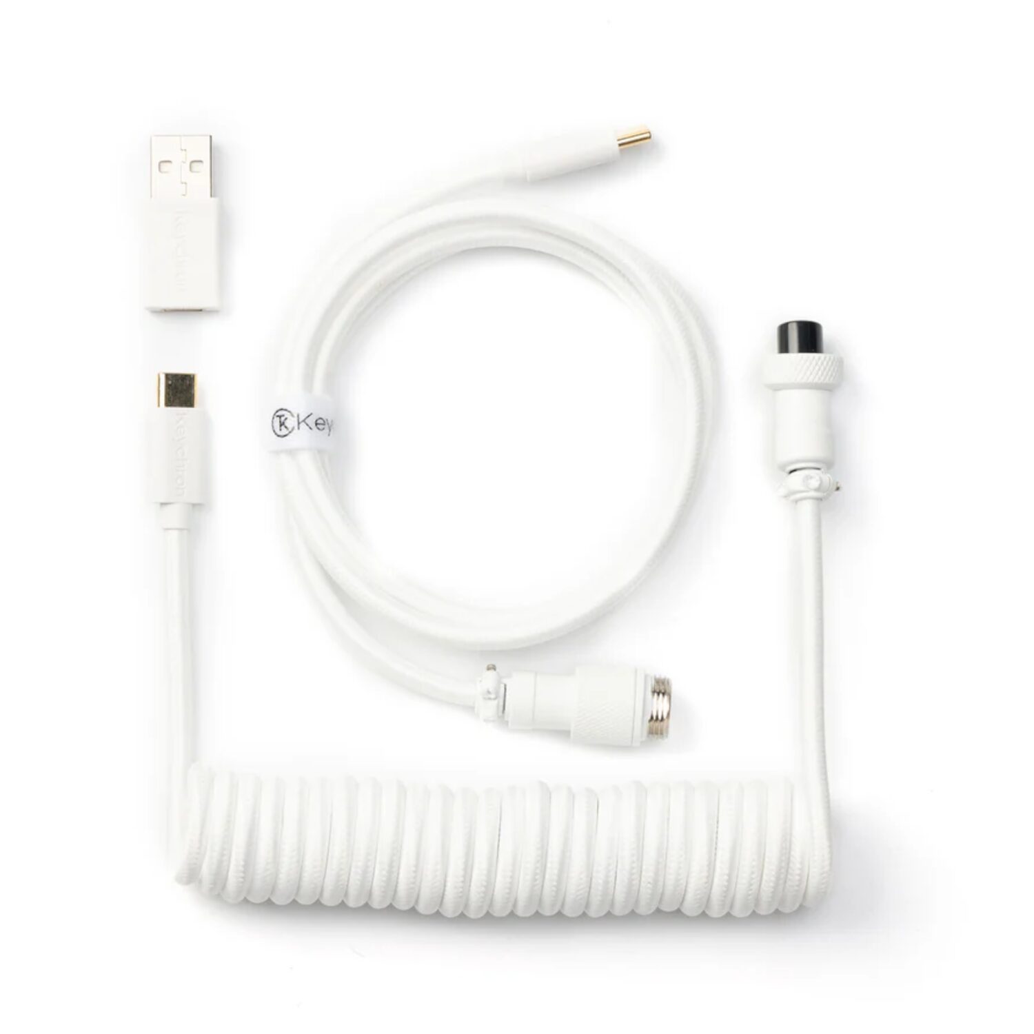 Keychron Coiled Aviator White Cable - Image 2