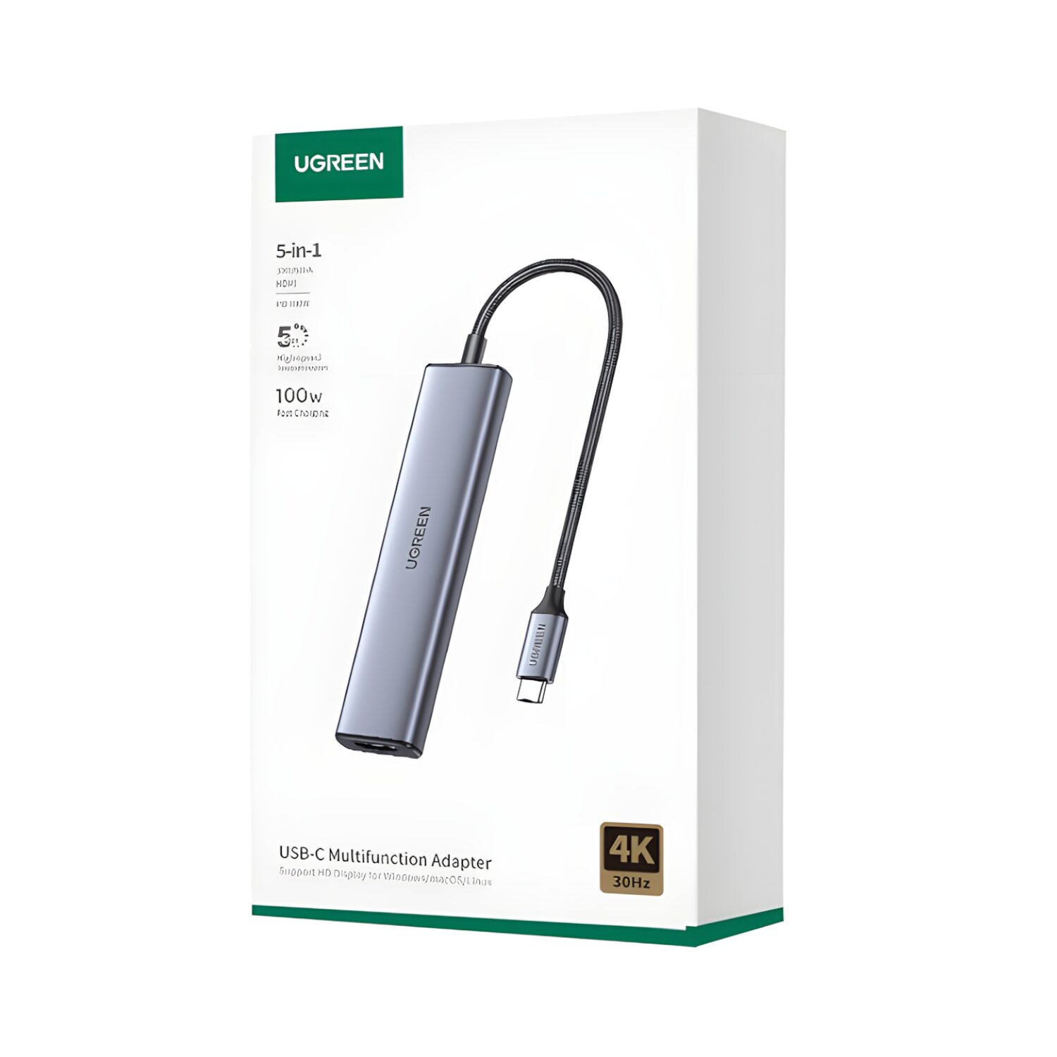UGREEN Revodok 5-in-1 Type-C Hub | 4K HDMI | Type-C | USB3.0 | USB2.0 - Image 6