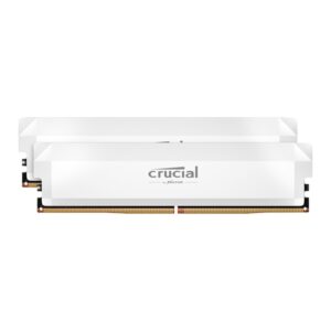 Crucial Pro DDR5 6000MHz 32GB Overclocking Memory Kit – White