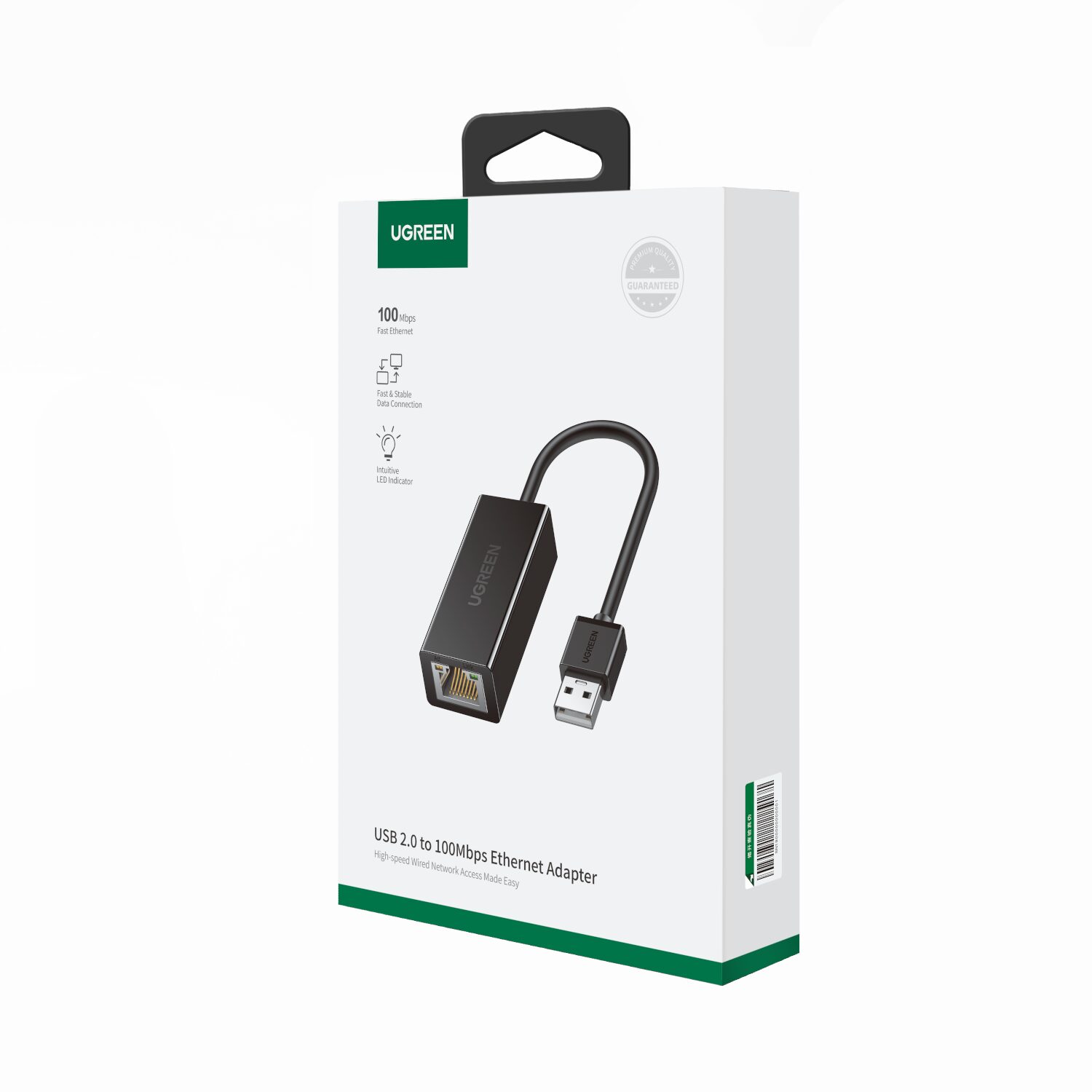 UGREEN CR110 Ethernet Adapter | USB 2.0 to RJ45 - Black - Image 5