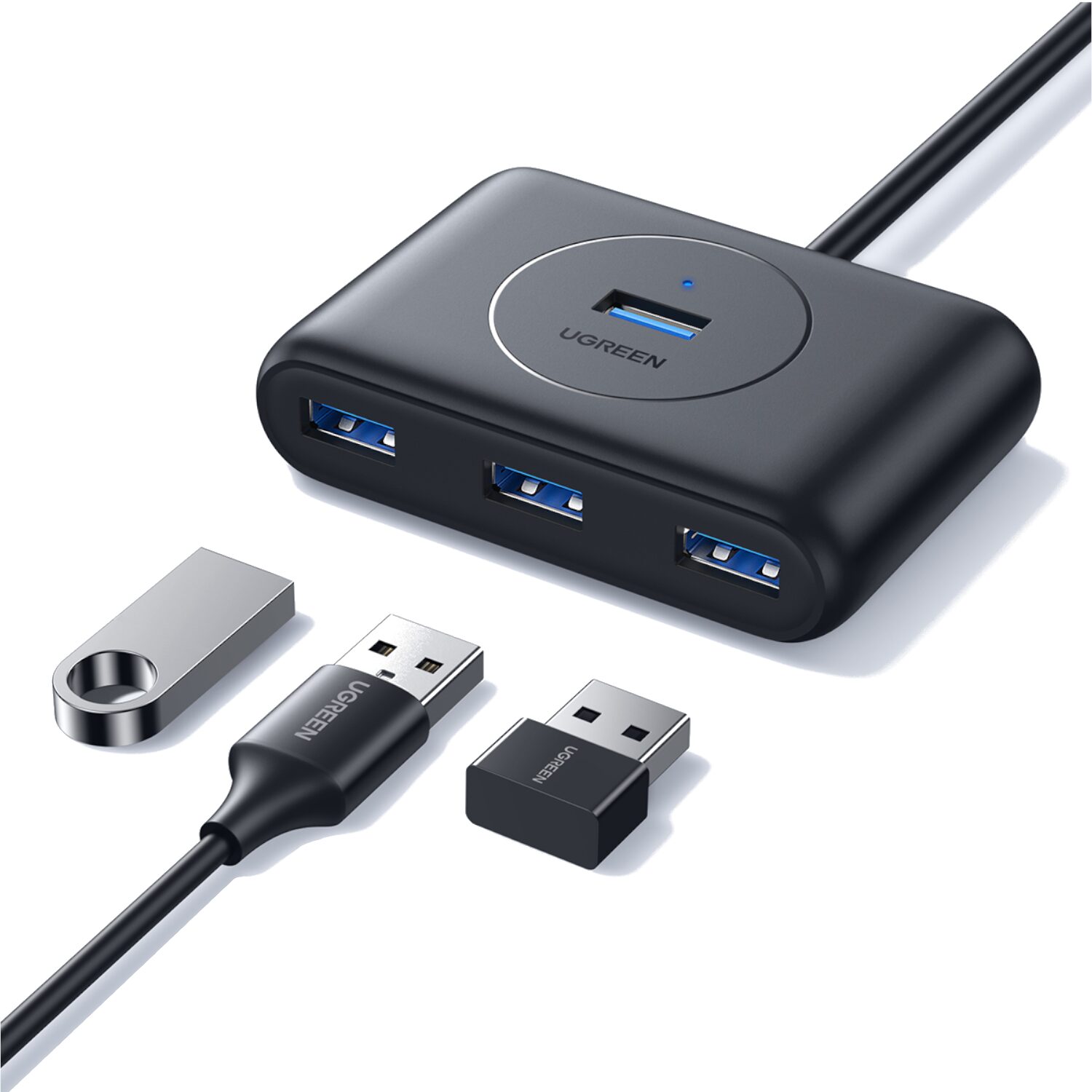 UGREEN 4-Port USB 3.0 Hub with Micro USB | 5Gbps Data Transfer - 1m - Image 4