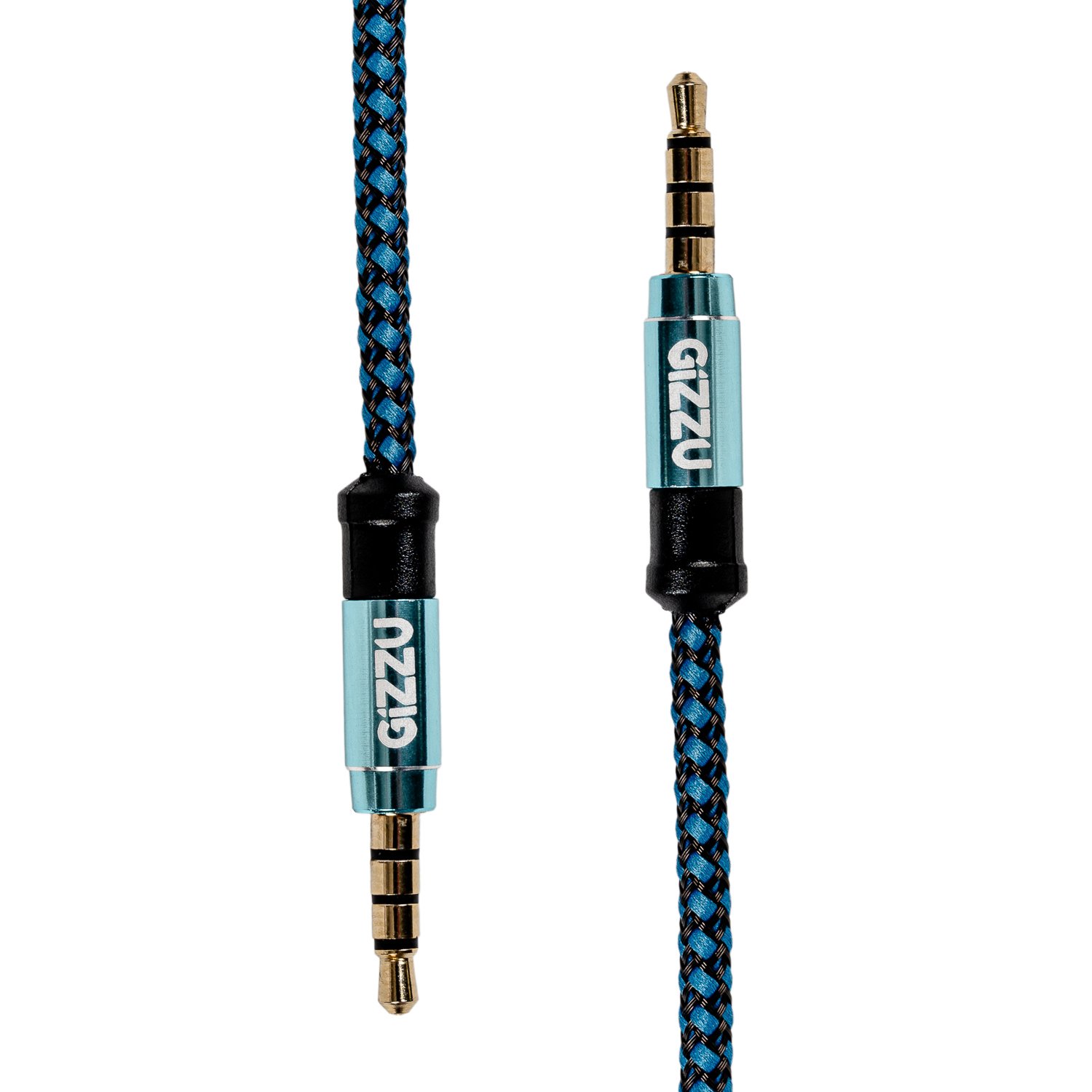 Gizzu 3.5mm AUX Cable 1.5m - Black/Blue - Image 2