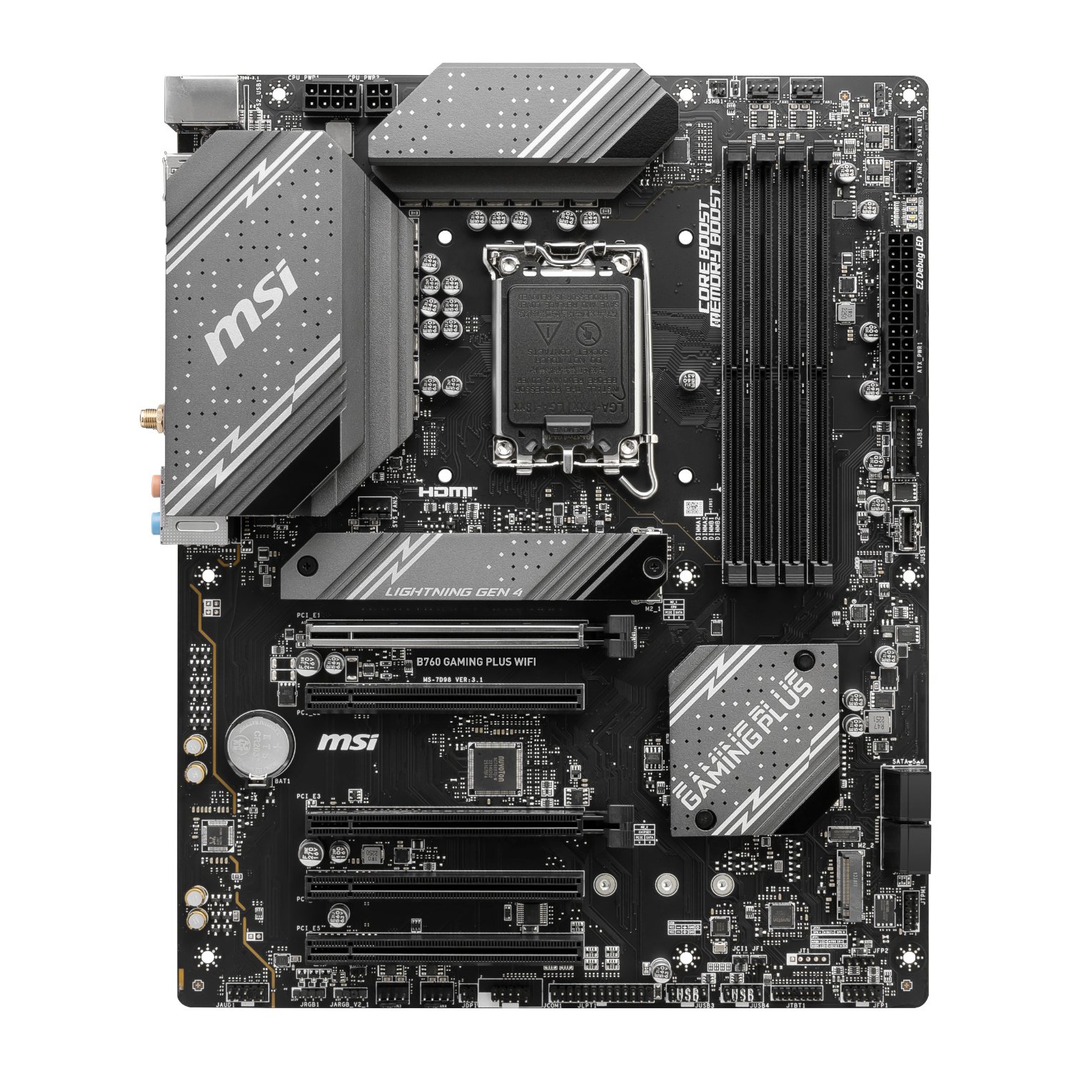 MSI B760 GAMING PLUS WIFI DDR5 LGA1700 ATX Motherboard - Image 2