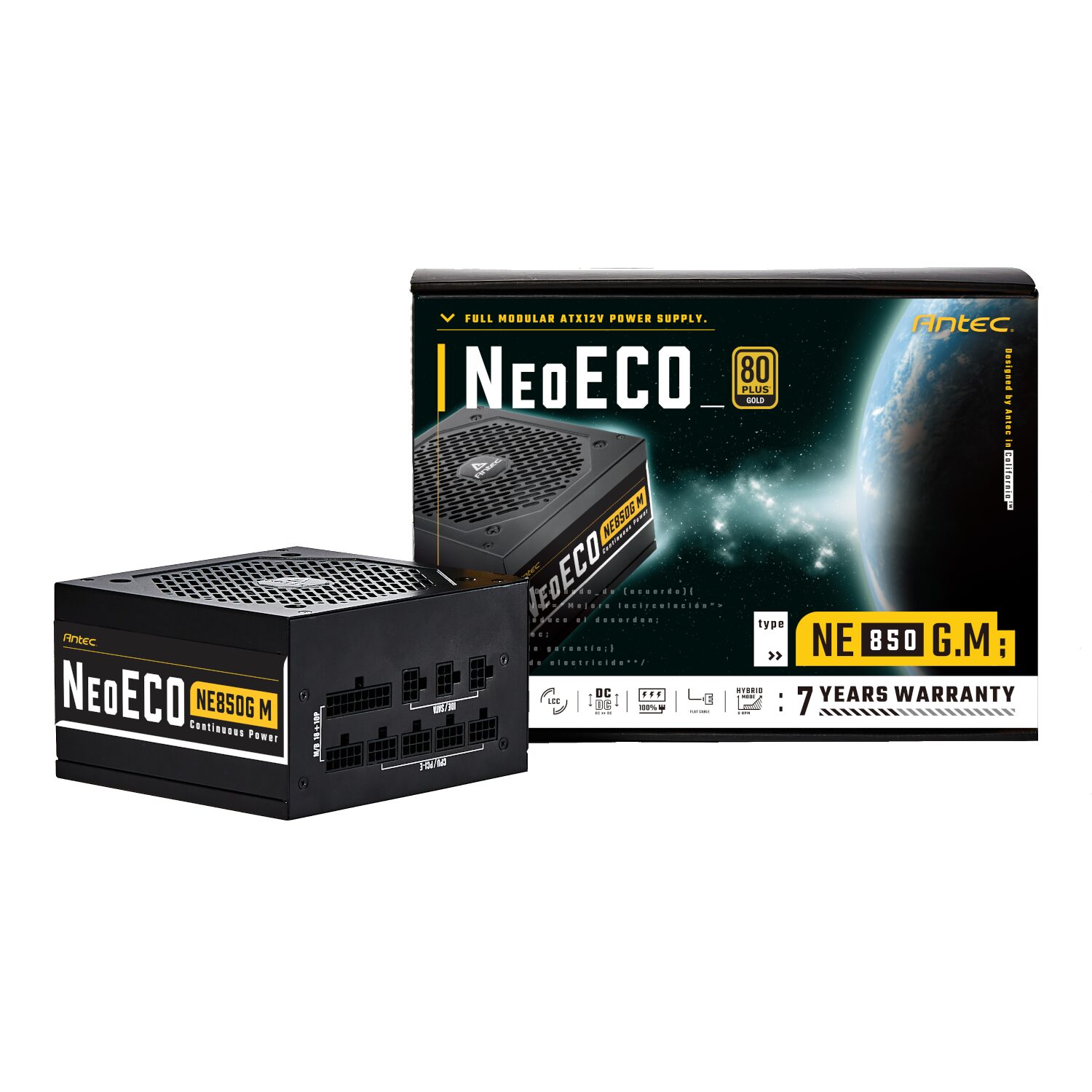 Antec NeoECO Gold Modular 850W Power Supply Unit (80 PLUS® Gold, PCIe 5.0 Ready, Full Modular) - Image 6
