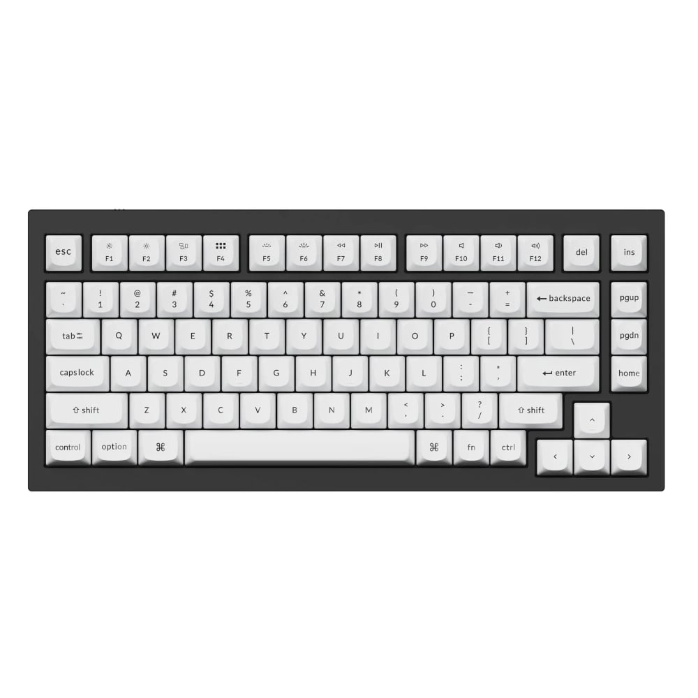 Keychron Double Shot PBT OSA Full Keycap Set - Black/White - Image 2