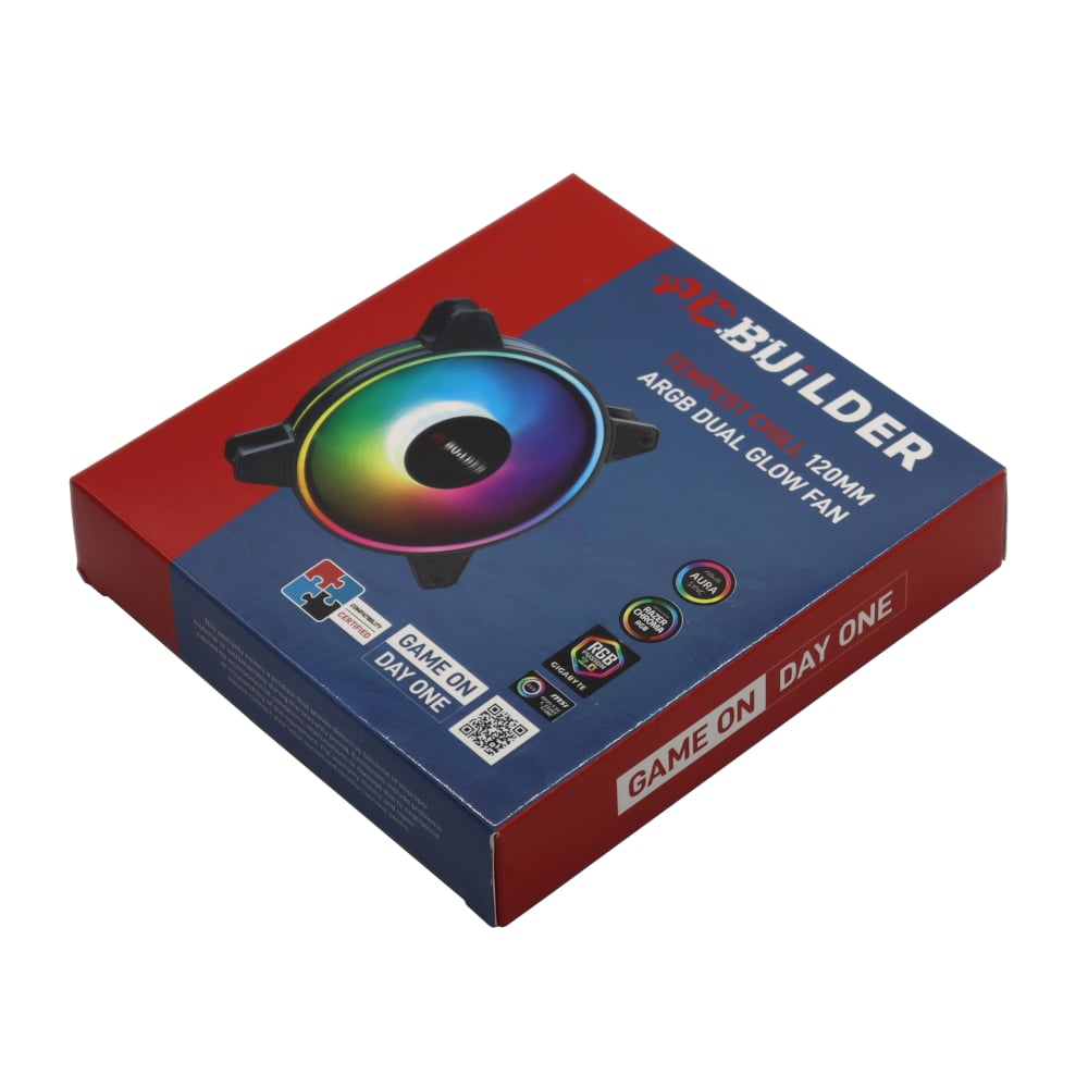PCBuilder Tempest Chill 120MM ARGB Dual Glow Fan - Image 5