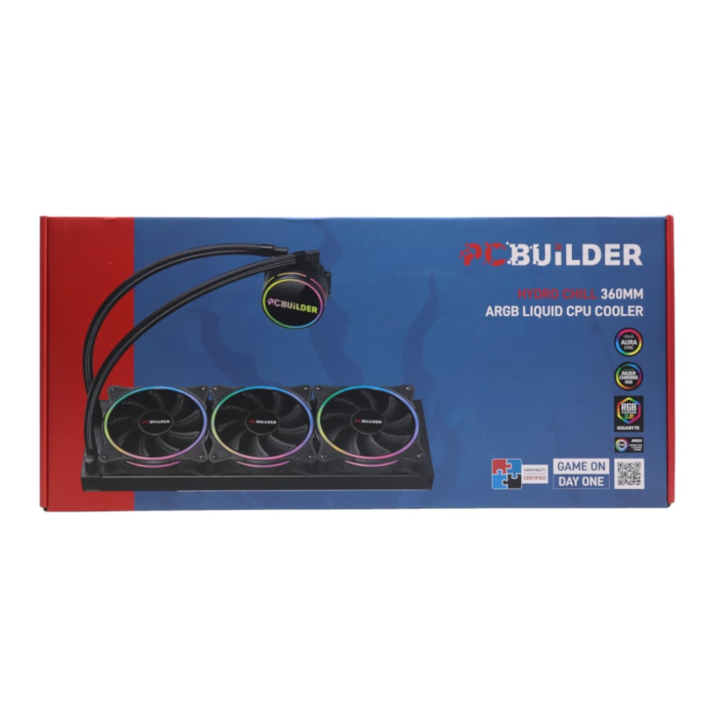 PCBuilder Hydro Chill 360MM AIO Liquid CPU Cooler ARGB - Image 2