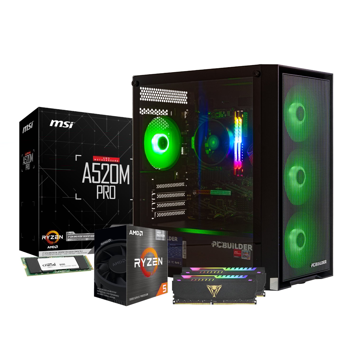 PCBuilder Ryzen 5 5600GT DEFENDER Windows 11 Gaming PC - Image 2