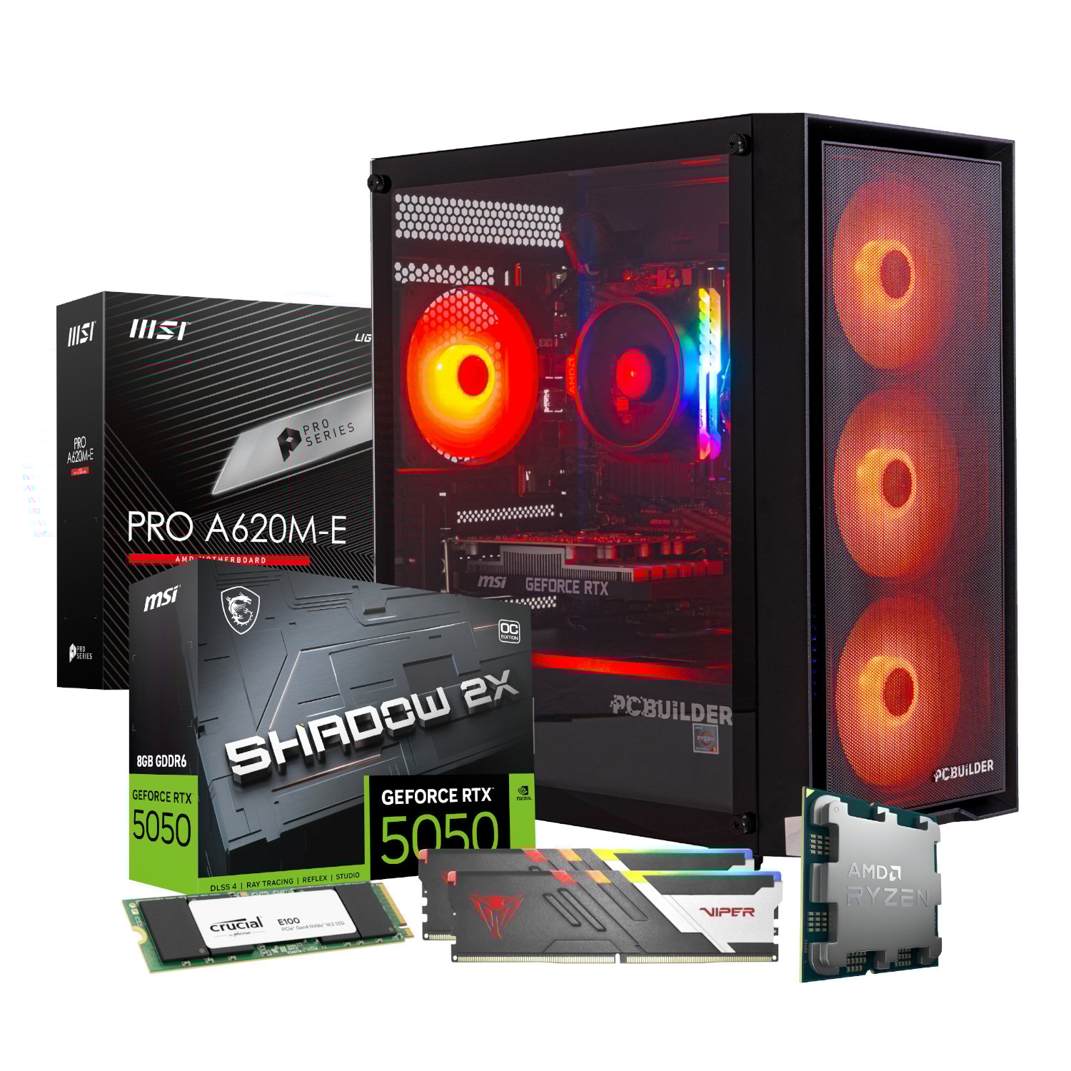 PCBuilder Ryzen 5 8400F PHANTOM Windows 11 Gaming PC - Image 2
