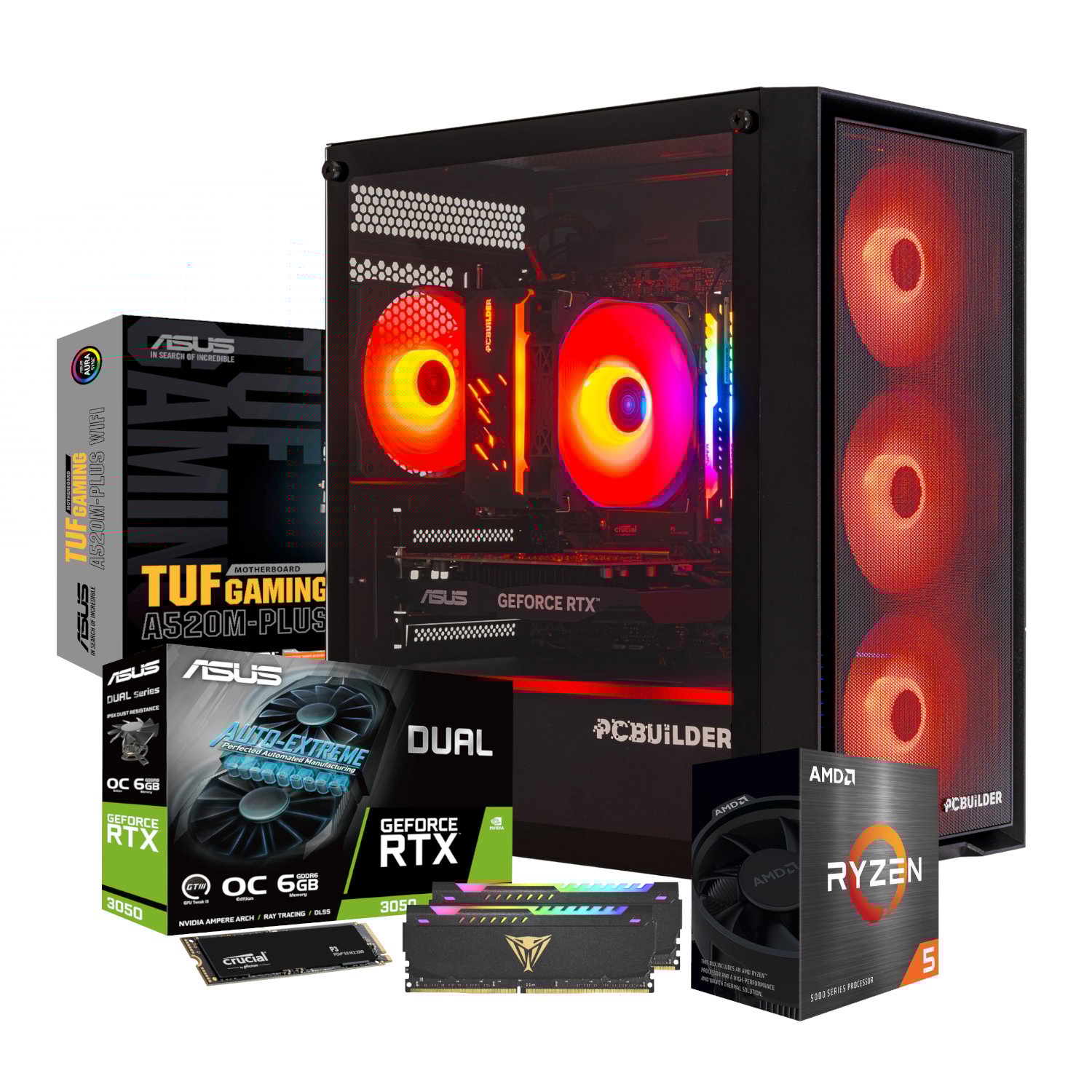 PCBuilder Ryzen 5 5600X SENTINEL Windows 11 Gaming PC - Image 2