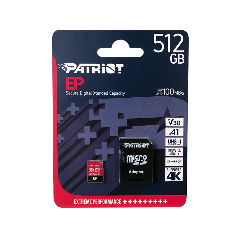 Patriot EP V30 A1 512GB Micro SDXC Card + Adapter - Image 3