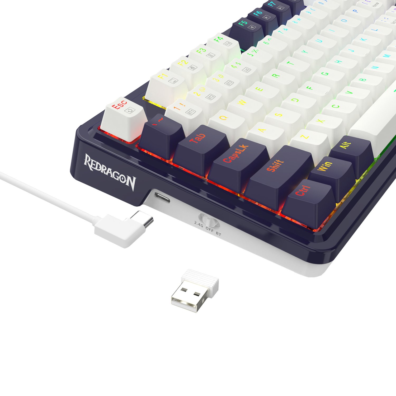 Redragon UCAL K673 PRO Mechanical Wireless Gaming Keyboard - Black - Image 7