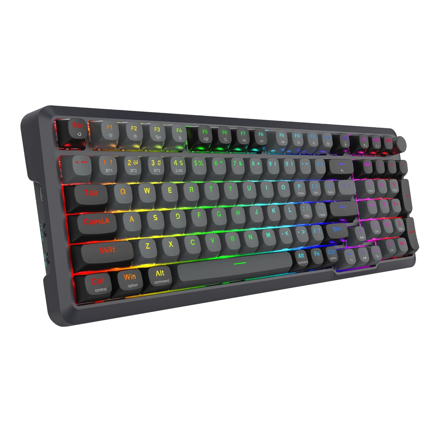 Redragon BREAGI PRO K688 98+1 Gasket Wireless Mechanical Keyboard (Triple Mode, RGB, Hot-Swappable, Cream Linear Switches) - Image 2