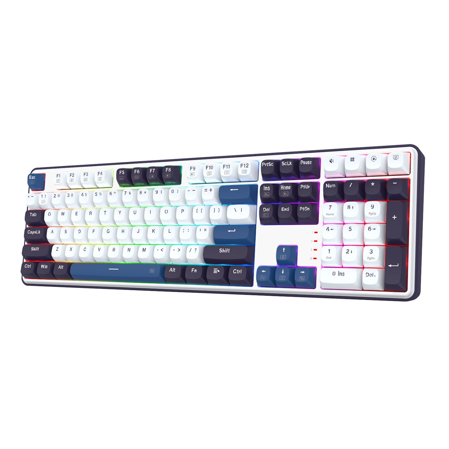 Redragon K689 WYVERN RGB Wired Mechanical Keyboard - White/Black - Image 3