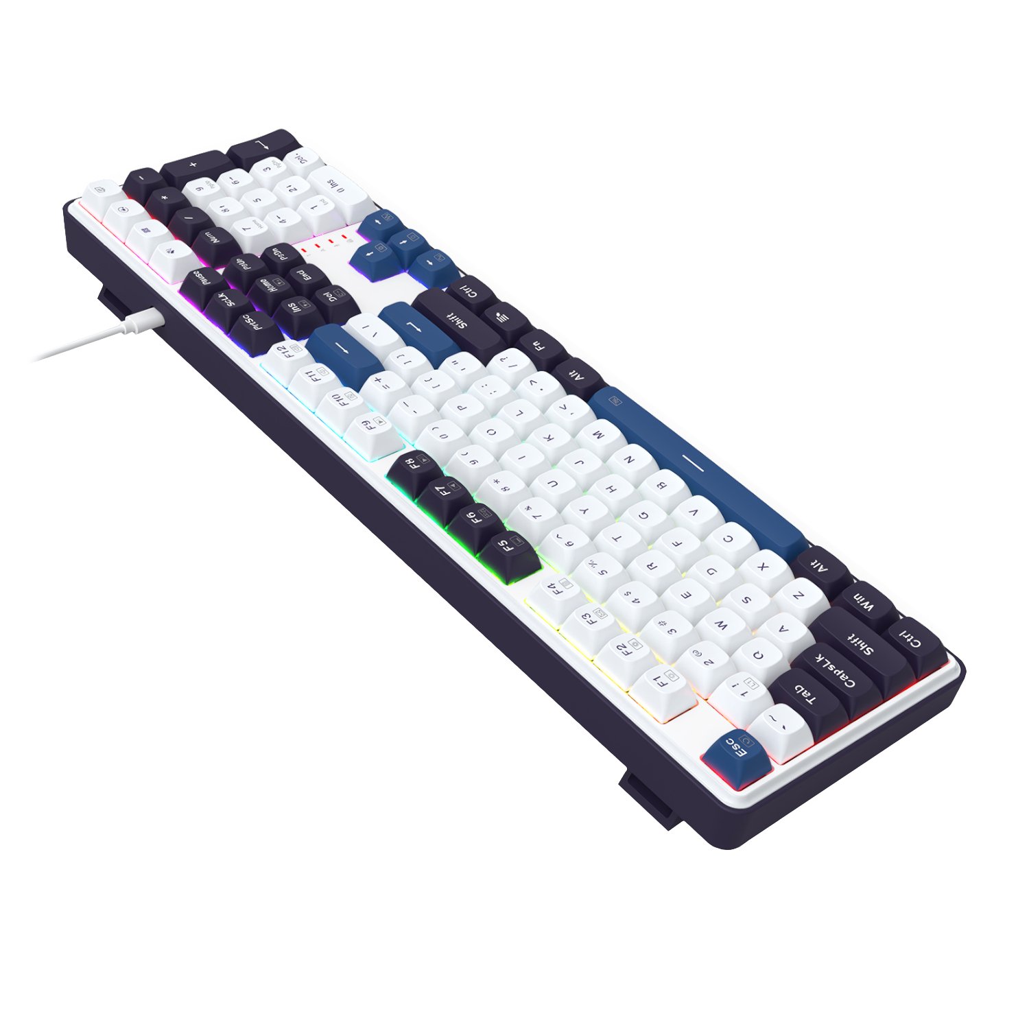Redragon K689 WYVERN RGB Wired Mechanical Keyboard - White/Black - Image 6