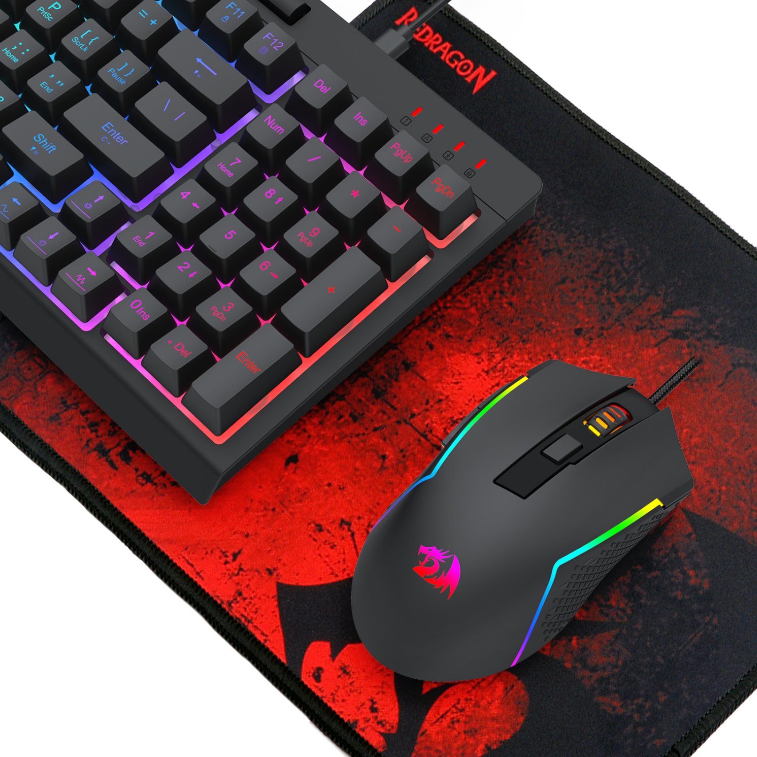 Redragon 4-in-1 Keyboard | Mouse | Mousepad | RGB Headset Gaming Combo - Image 6