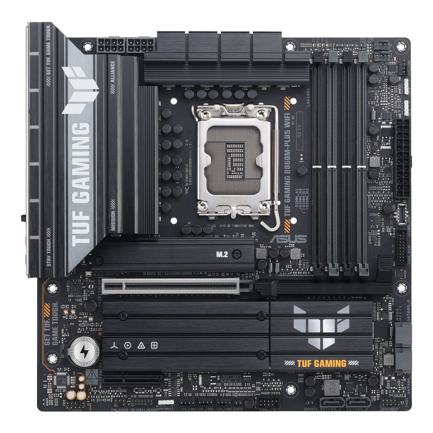 Asus TUF Gaming B860M-Plus Wi-Fi M-ATX Motherboard – Intel LGA1851, DDR5, PCIe 5.0. Wi-Fi 7 - Image 2