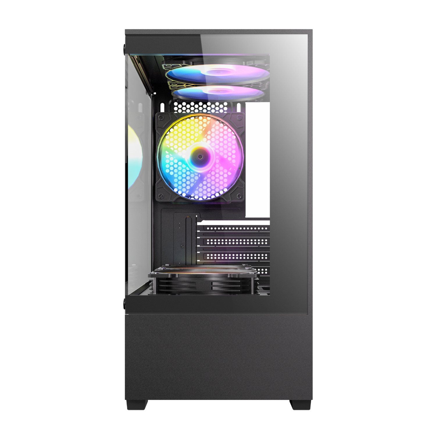 Antec VCX100M RGB Elite ATX, Micro-ATX, ITX Mini Tower Gaming Chassis – Black - Image 2