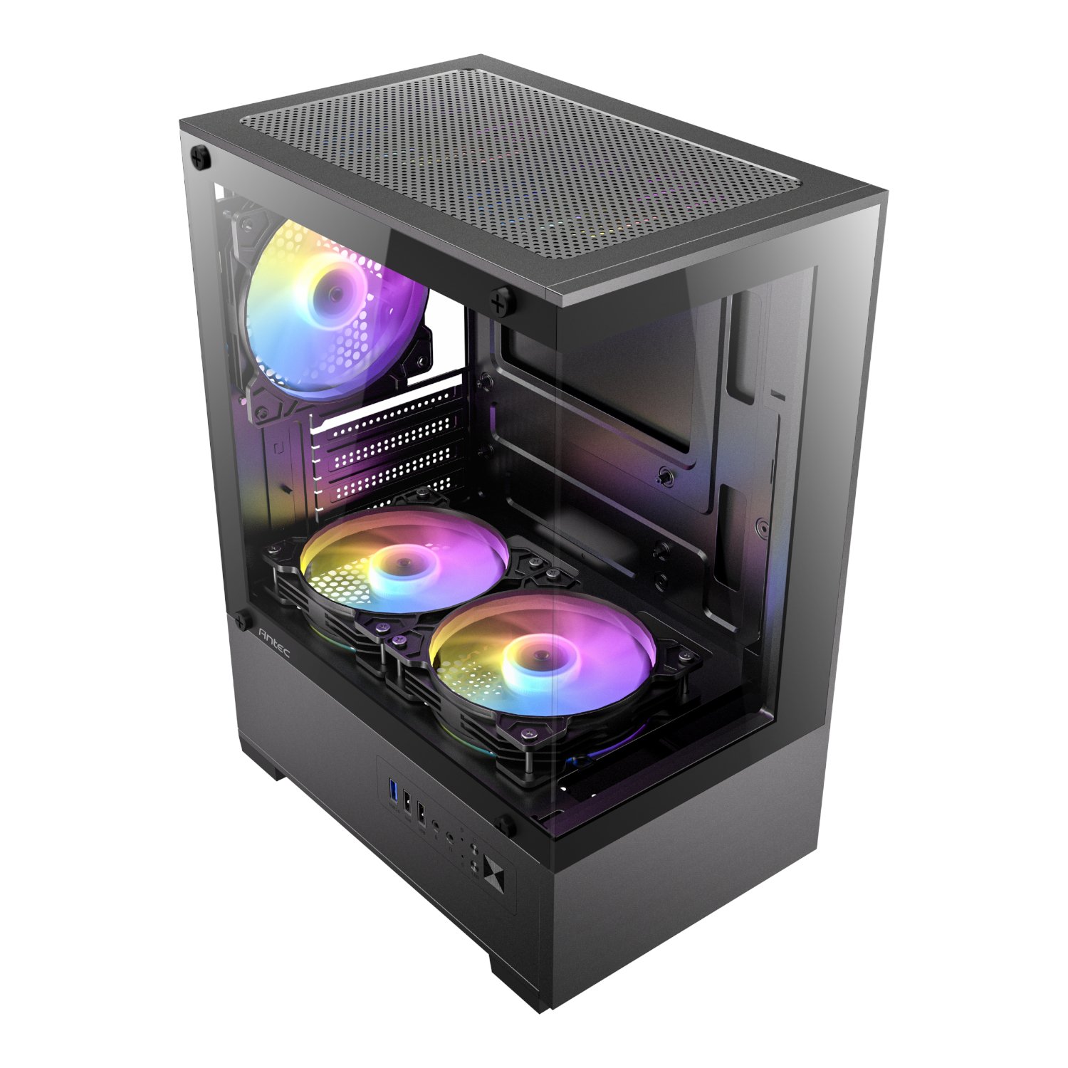 Antec VCX100M RGB Elite ATX, Micro-ATX, ITX Mini Tower Gaming Chassis – Black - Image 5