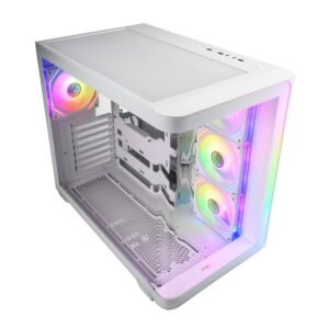 FSP M580 ARGB ATX Mid Tower Gaming Chassis - White