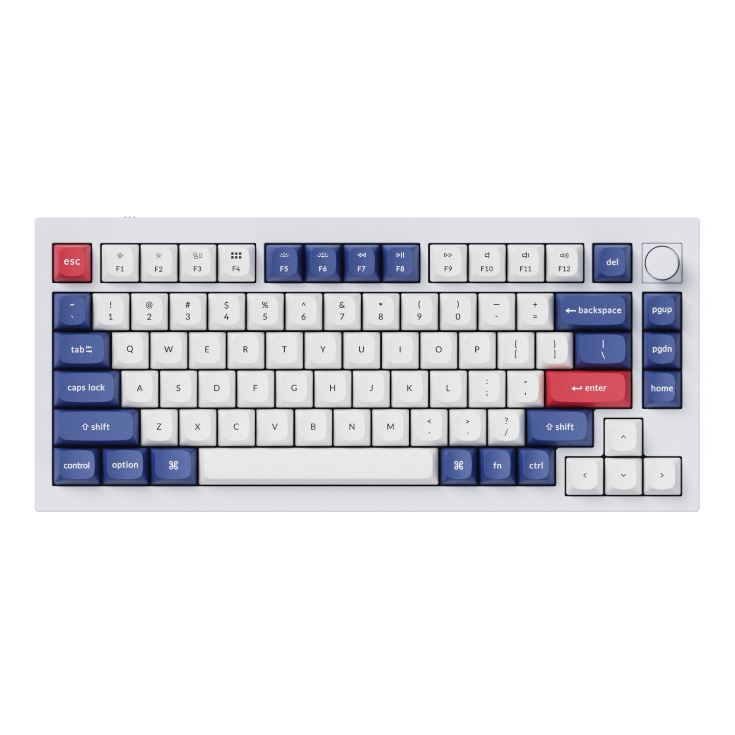Keychron Double-Shot PBT OSA Keycap Set - Blue and White - Image 2