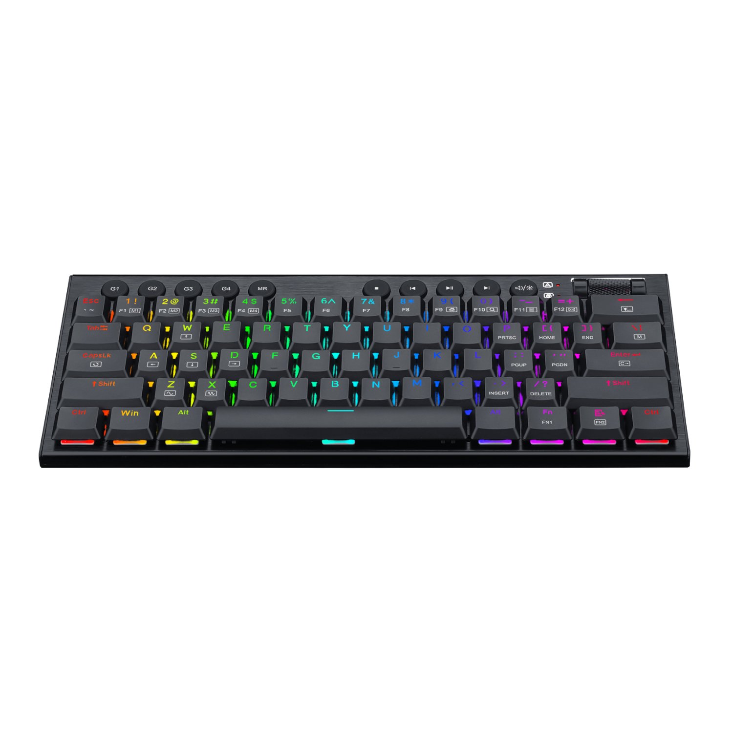 REDRAGON Horus Mini 61Key Red Switch RGB Low Profile Gaming Mechanical Keyboard - Black - Image 2