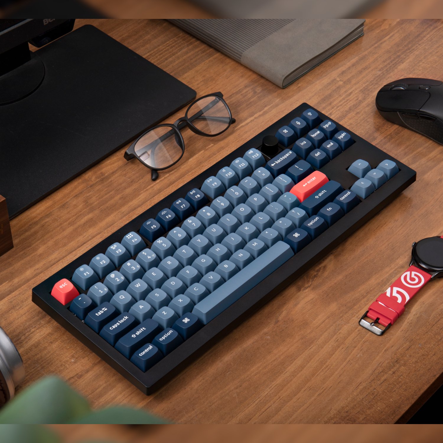 Keychron V3 Max QMK/VIA 80% Wireless Custom Mechanical Keyboard (Red Switch) – Carbon Black - Image 4