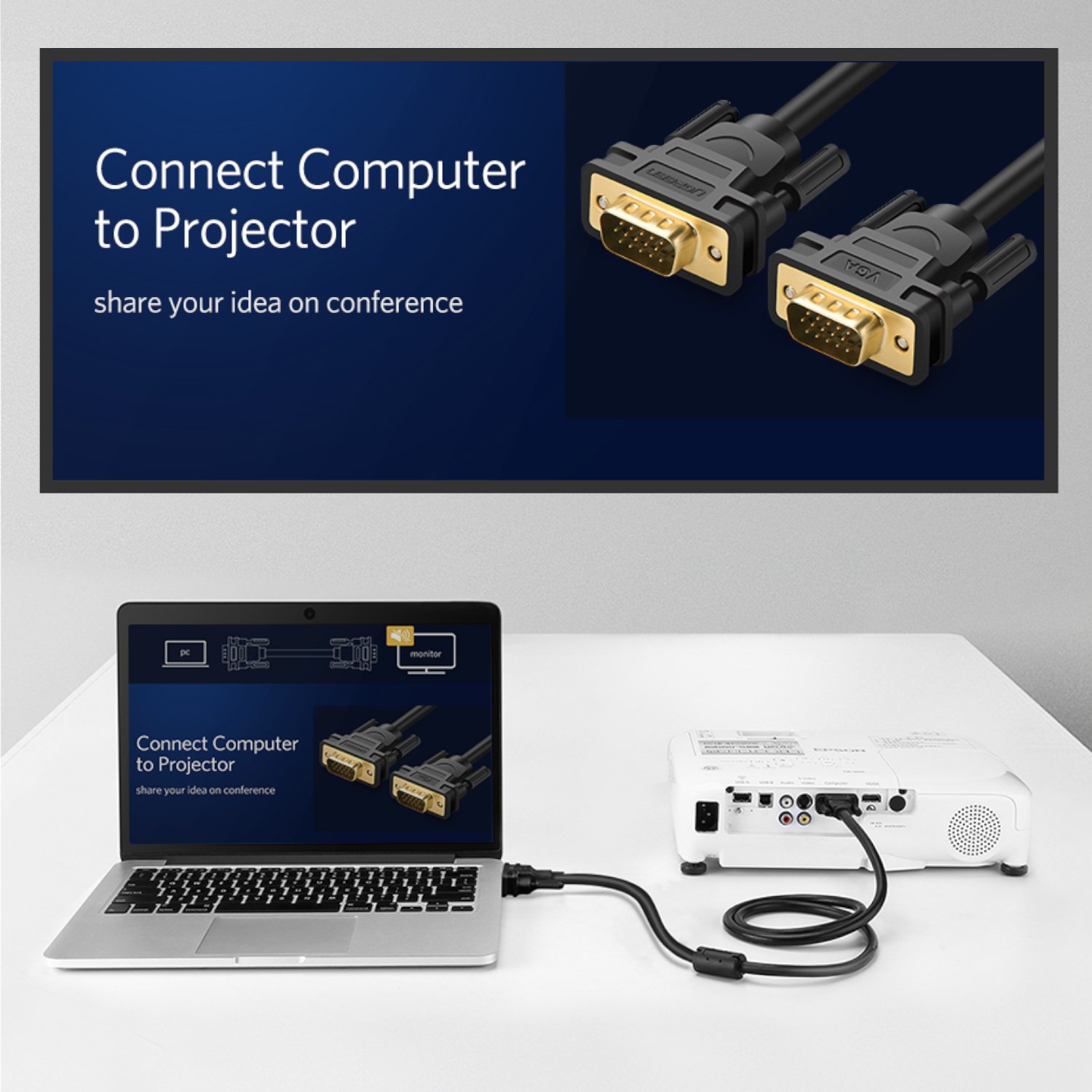 UGreen VG101 VGA Male to Male Cable 3M - Image 4